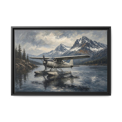 Mountain Lake Seaplane Canvas