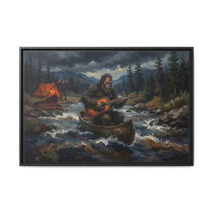 Framed Canvas Print — Sasquatch Stolen River Jam - Wall Art
