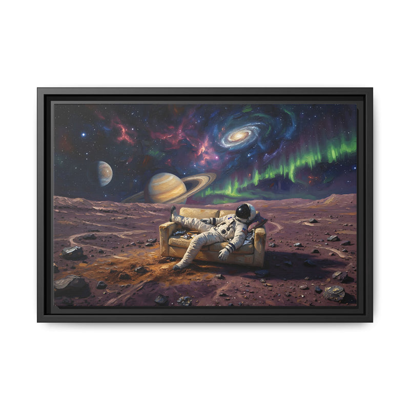 Framed Matte Canvas Print — Cosmic Chill