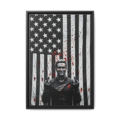 Homelander, The Boys, American Flag Matte Canvas Framed