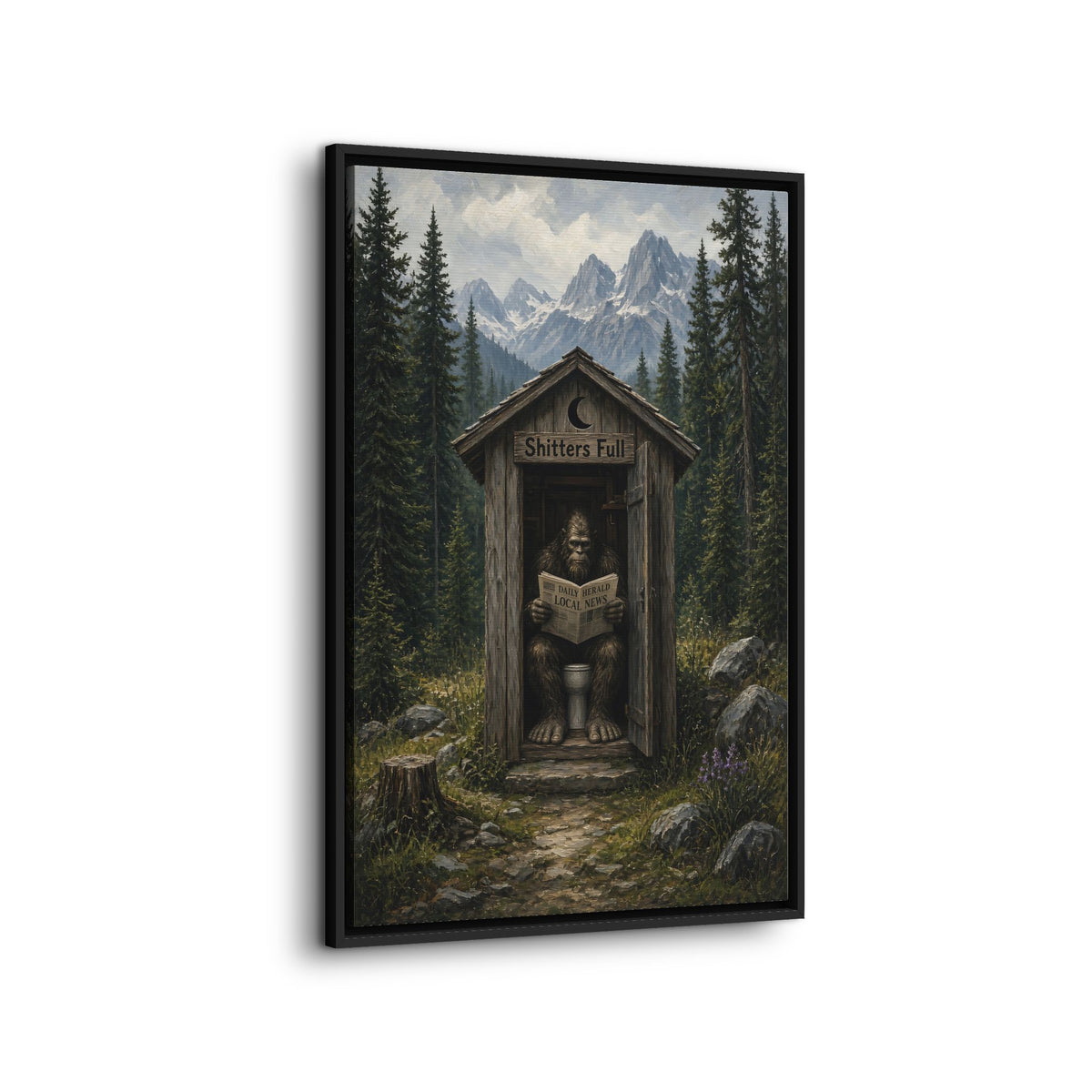 Occupied | Bigfoot Outhouse Canvas