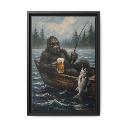 Catch of the Day - Sasquatch Fishing with Beer Canvas
