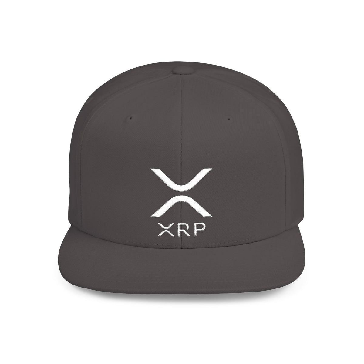 XRP White Logo Flat Bill Snapback | Crypto Hat