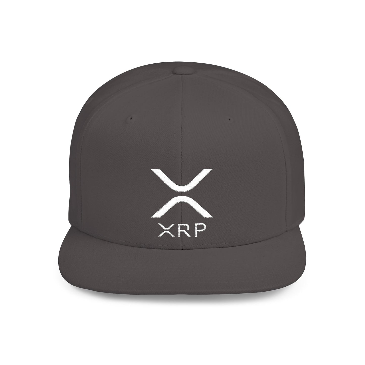 XRP White Logo Flat Bill Snapback | Crypto Hat