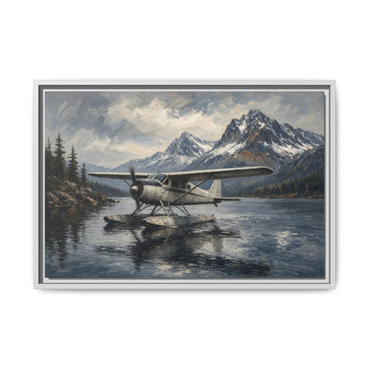 Mountain Lake Seaplane Canvas
