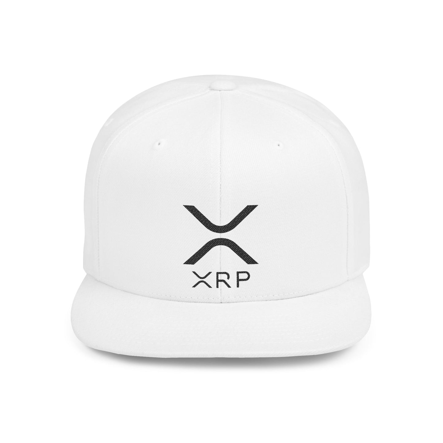 XRP Black Logo, Flat Bill Snapback | Cryptocurrency Ripple Hat