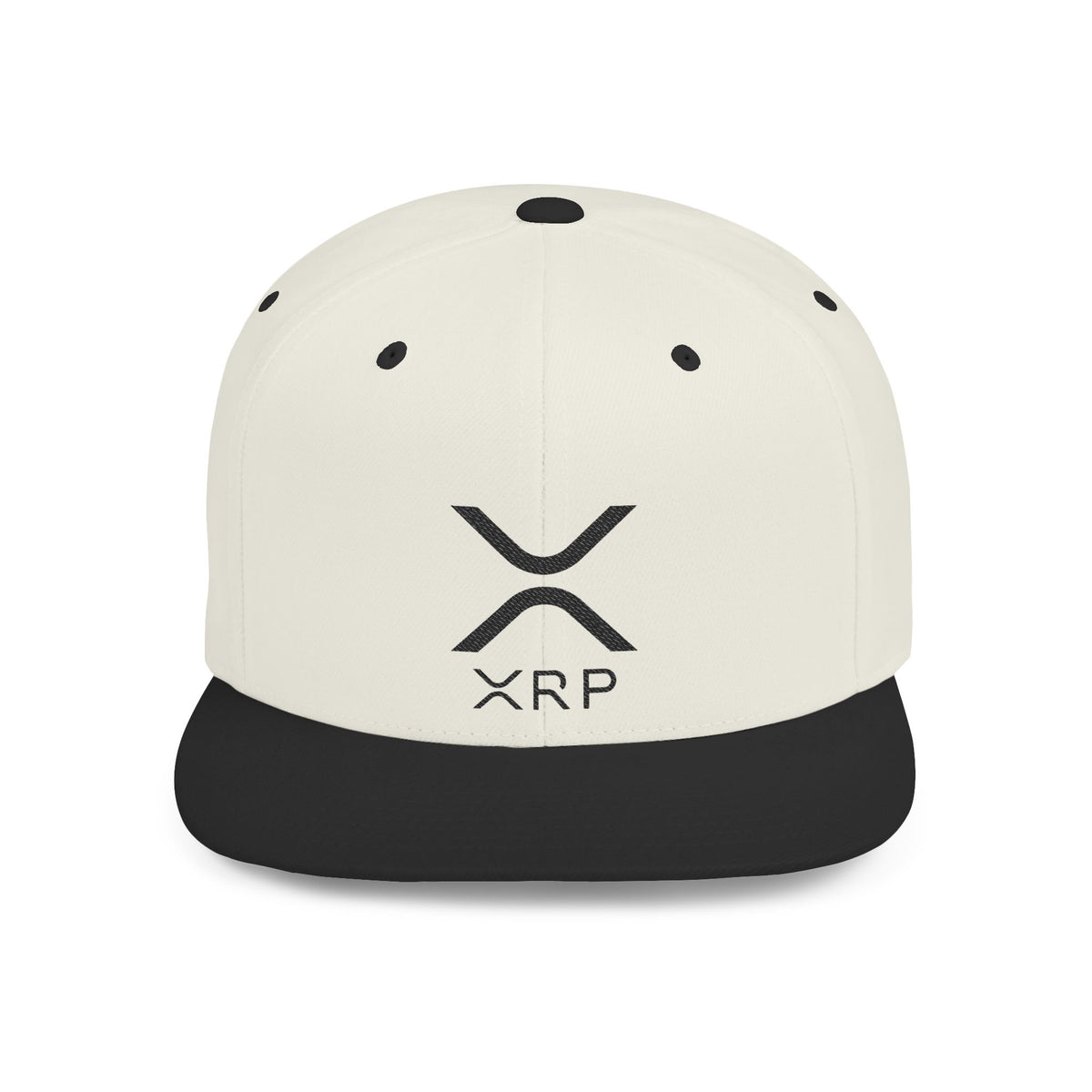 XRP Black Logo, Flat Bill Snapback | Cryptocurrency Ripple Hat