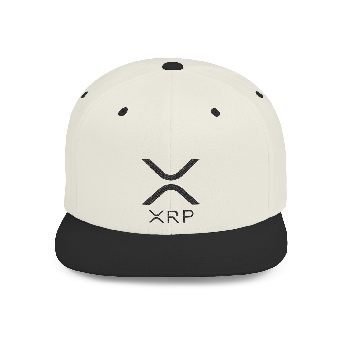 XRP Black Logo, Flat Bill Snapback | Cryptocurrency Ripple Hat