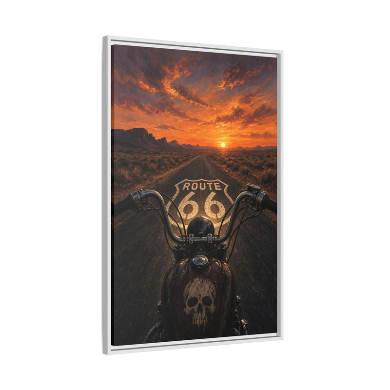 Chopper On Route 66 – Sunset Highway Canvas
