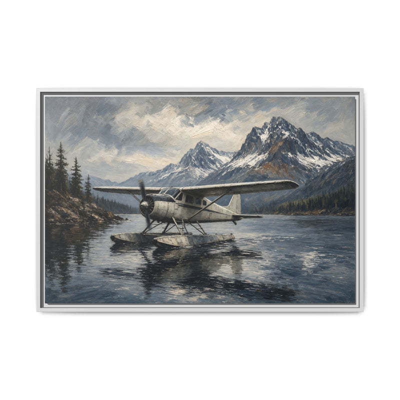 Mountain Lake Seaplane Canvas