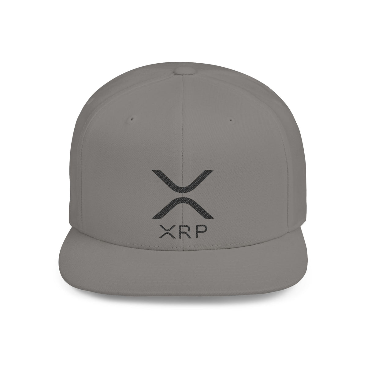 XRP Black Logo, Flat Bill Snapback | Cryptocurrency Ripple Hat
