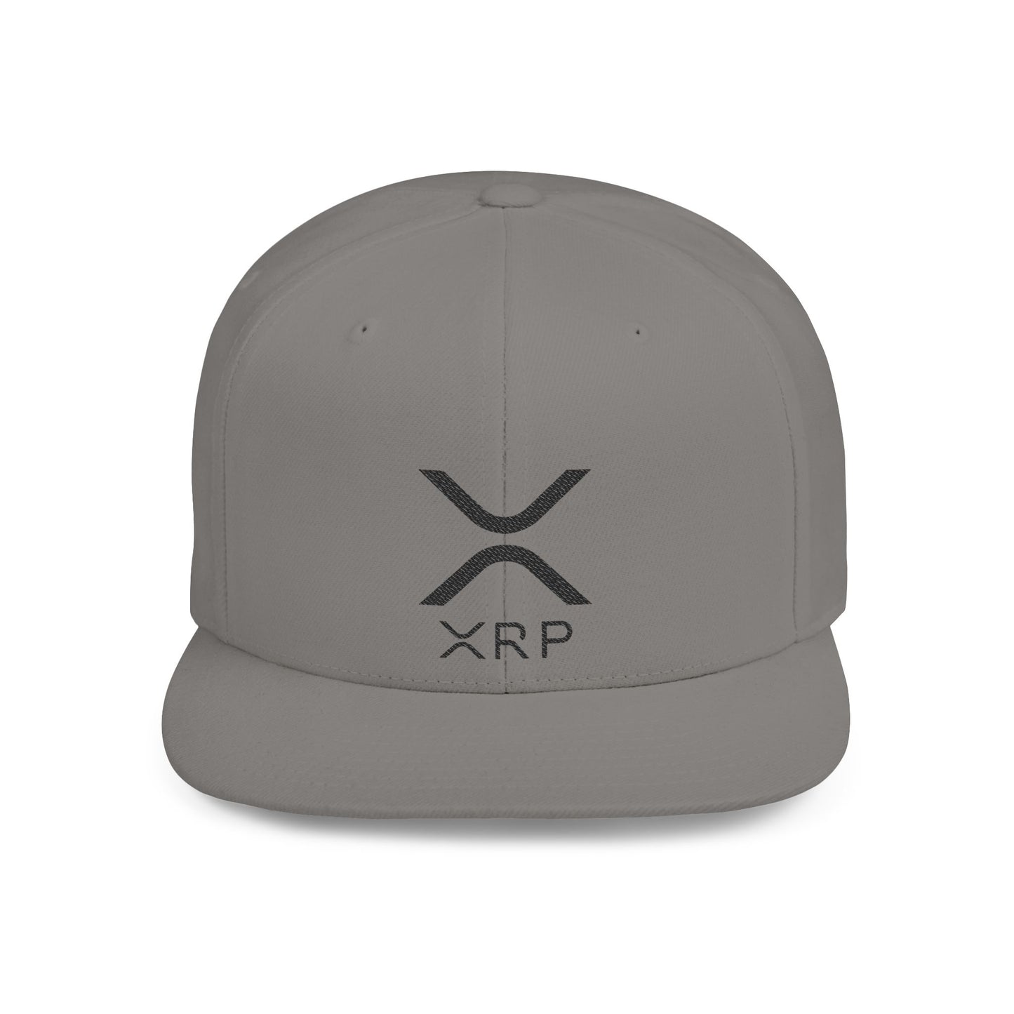 XRP Black Logo, Flat Bill Snapback | Cryptocurrency Ripple Hat