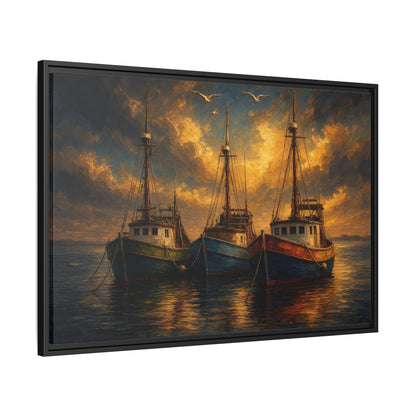 Harbor Light | Fishing Boats Canvas