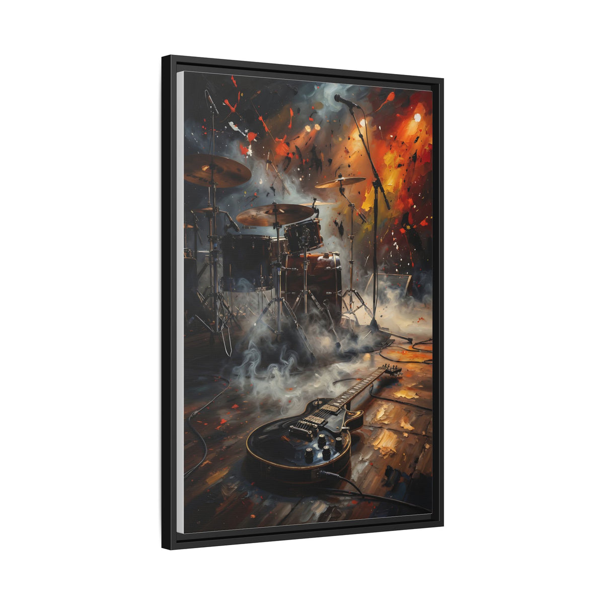 Rock N Roll Band Art - Matte Canvas Framed | Music Wall Art