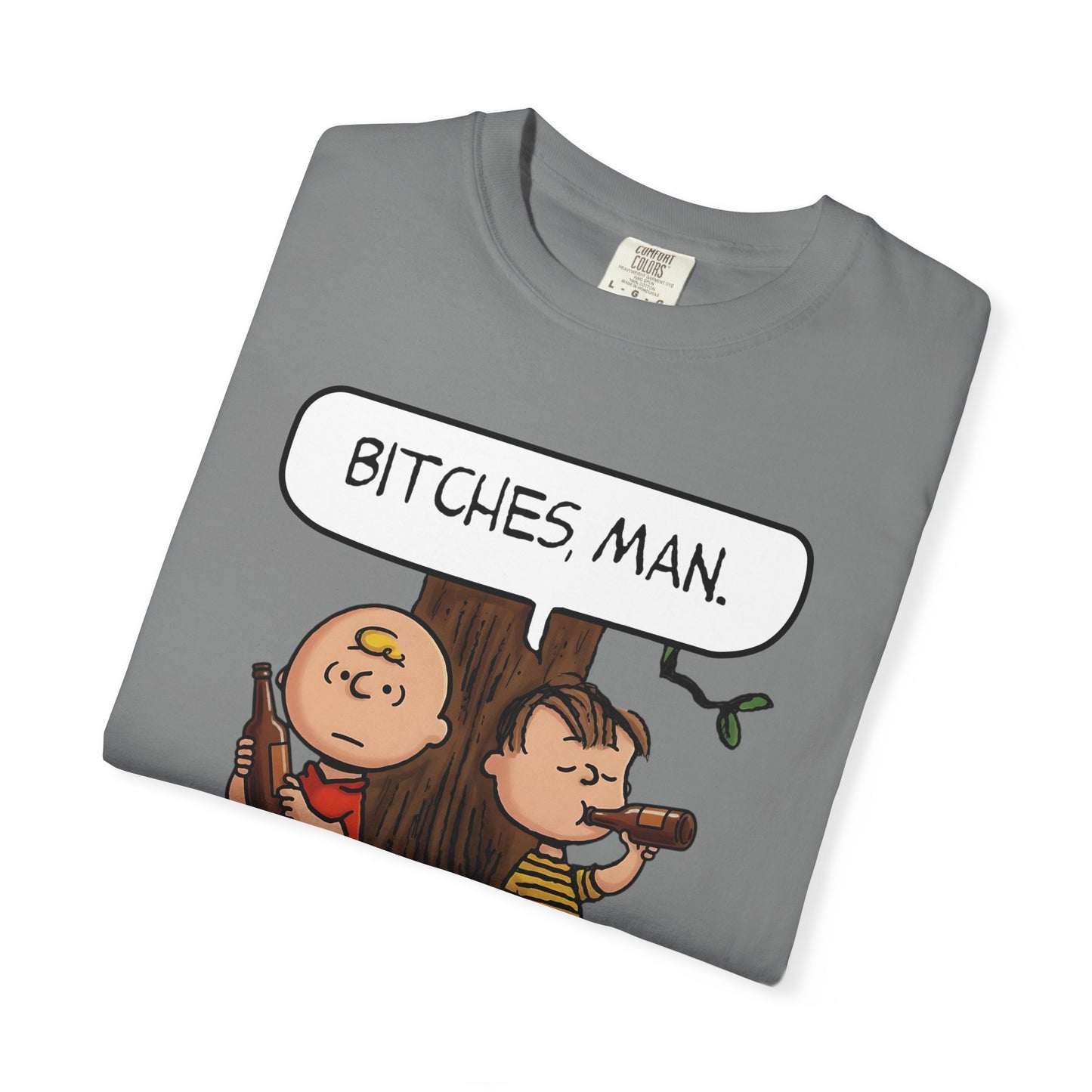 Retro Comic Characters "Bitches, Man."—Graphic T-Shirt