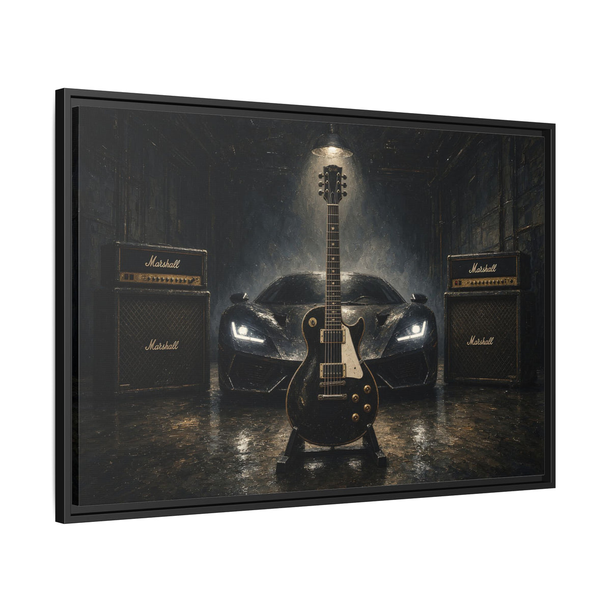 Rock N Roll - Supercar, Guitar & Amp Garage Canvas