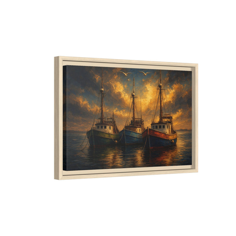 Harbor Light | Fishing Boats Canvas