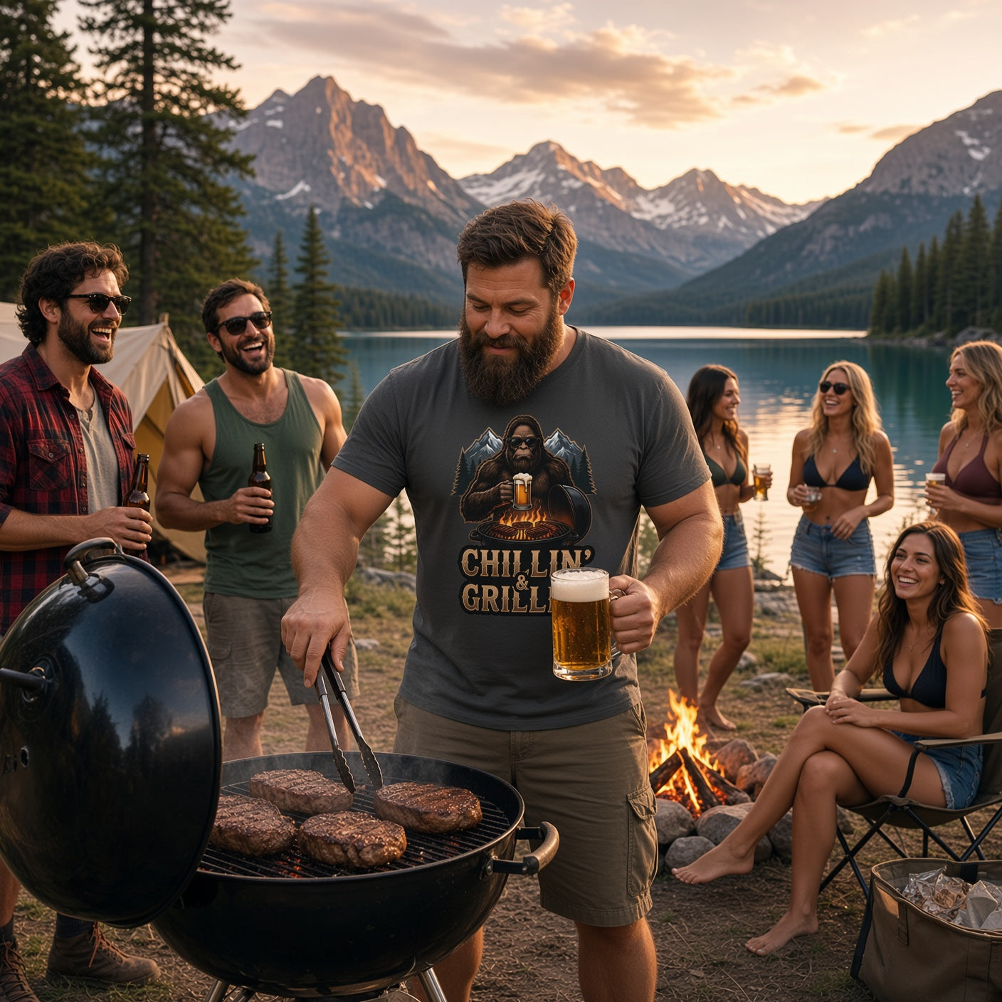 Chillin' & Grillin' BBQ T-Shirt