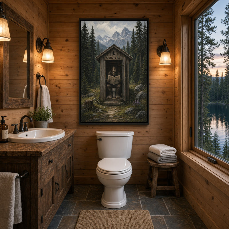 Occupied | Bigfoot Outhouse Canvas