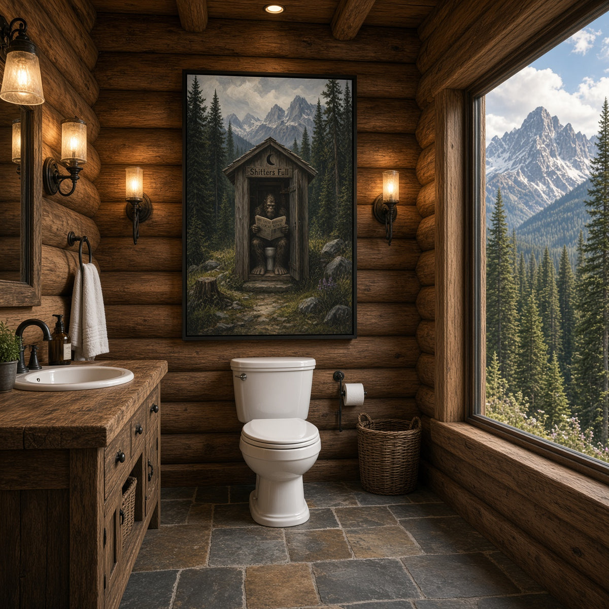 Occupied | Bigfoot Outhouse Canvas