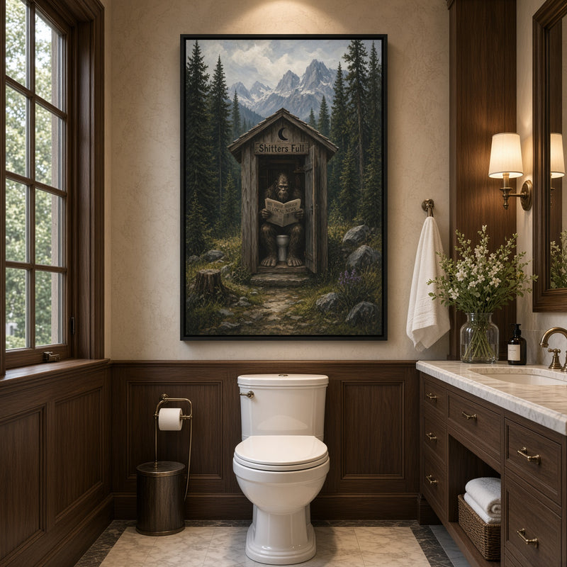 Occupied | Bigfoot Outhouse Canvas