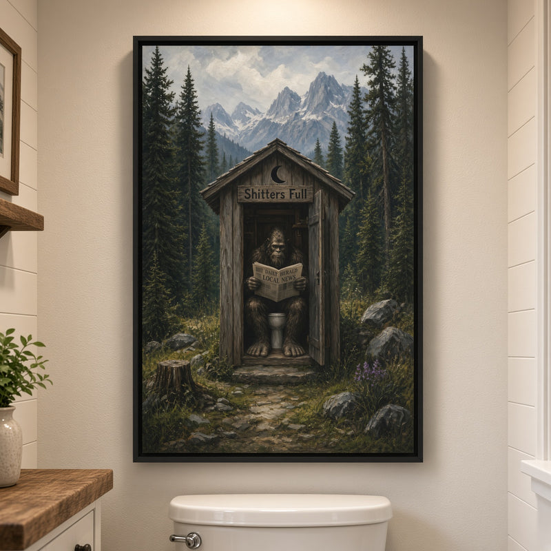 Occupied | Bigfoot Outhouse Canvas