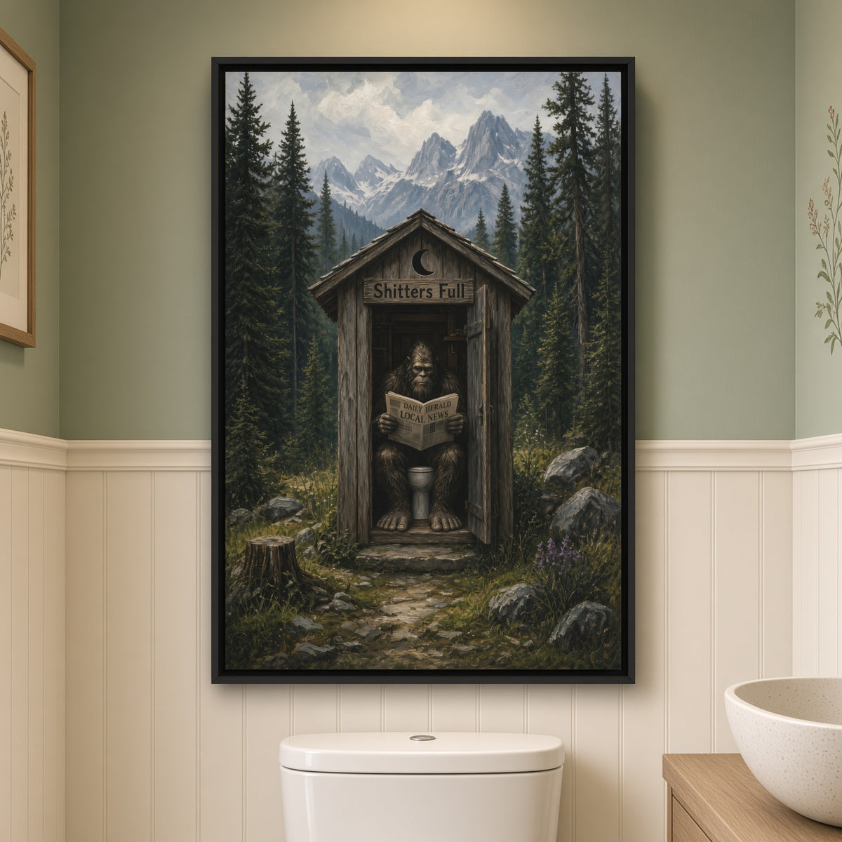 Occupied | Bigfoot Outhouse Canvas