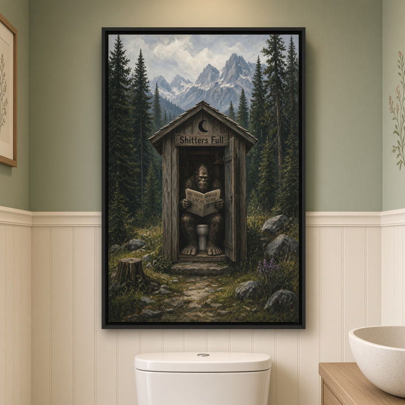 Occupied | Bigfoot Outhouse Canvas