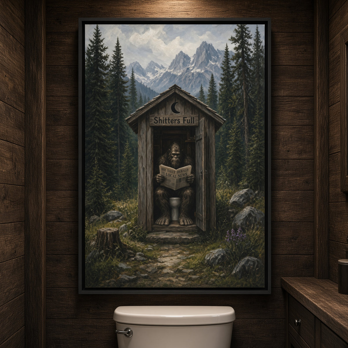 Occupied | Bigfoot Outhouse Canvas