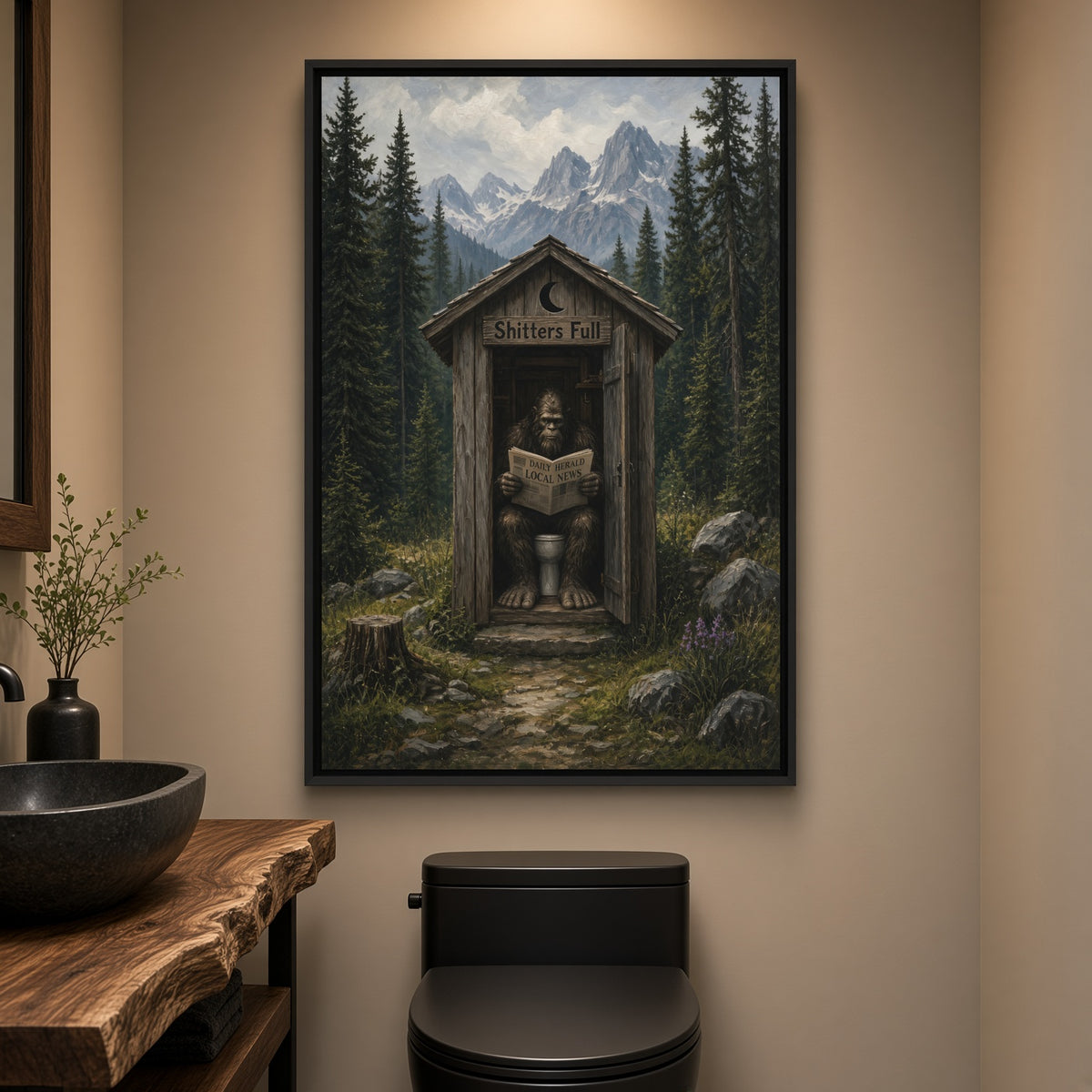 Occupied | Bigfoot Outhouse Canvas