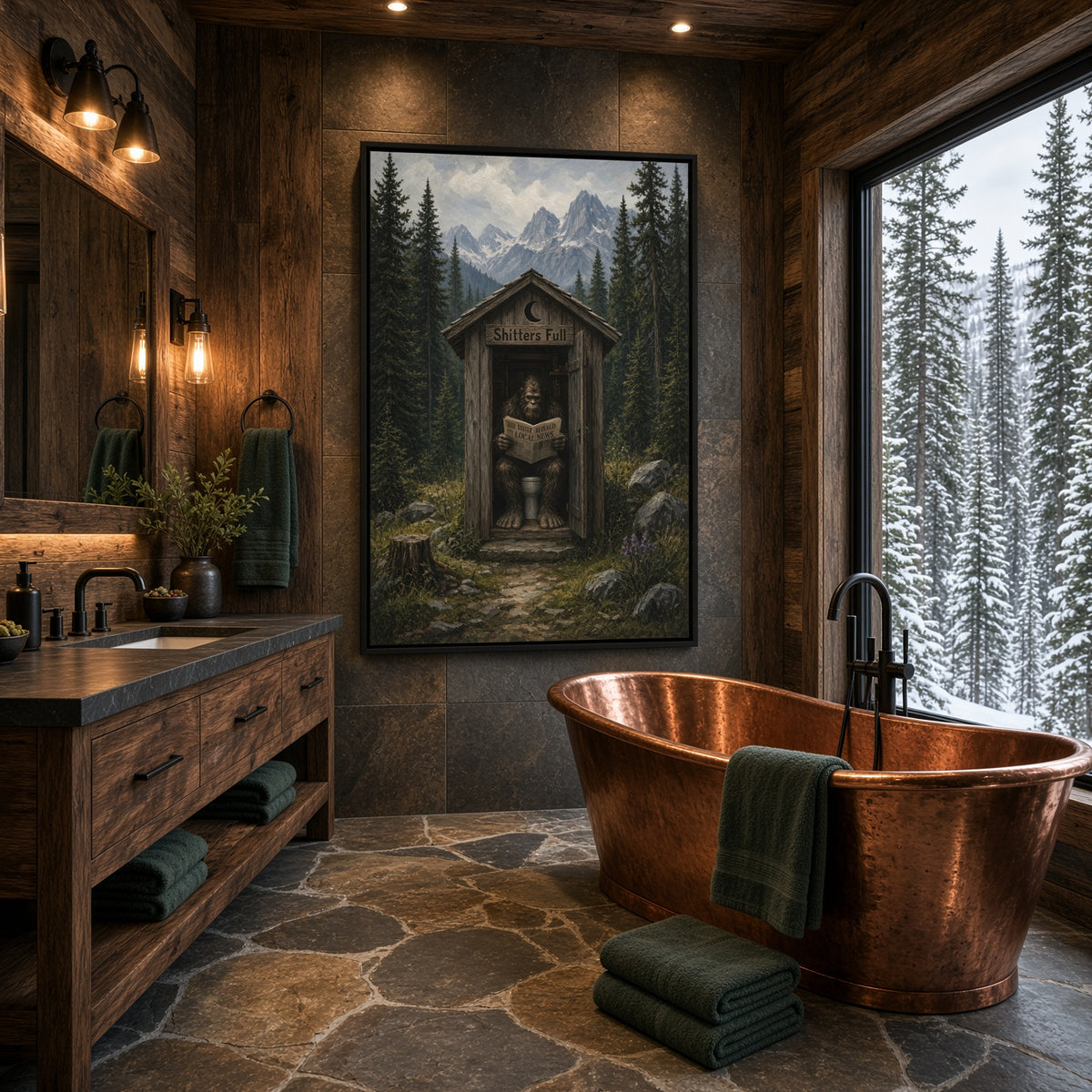 Occupied | Bigfoot Outhouse Canvas