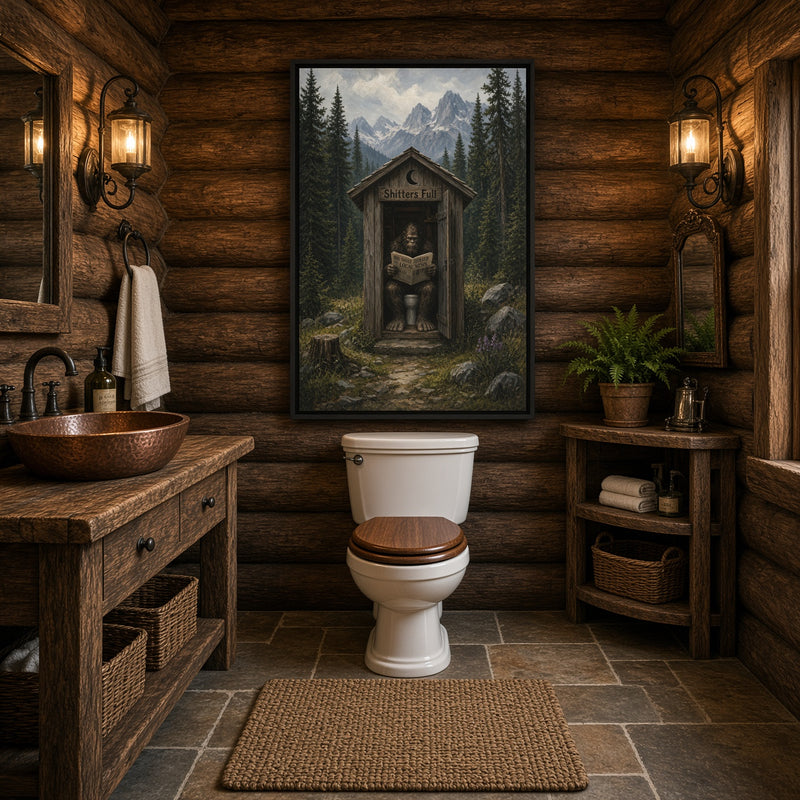 Occupied | Bigfoot Outhouse Canvas