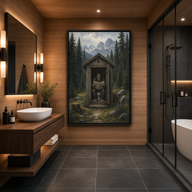 Occupied | Bigfoot Outhouse Canvas