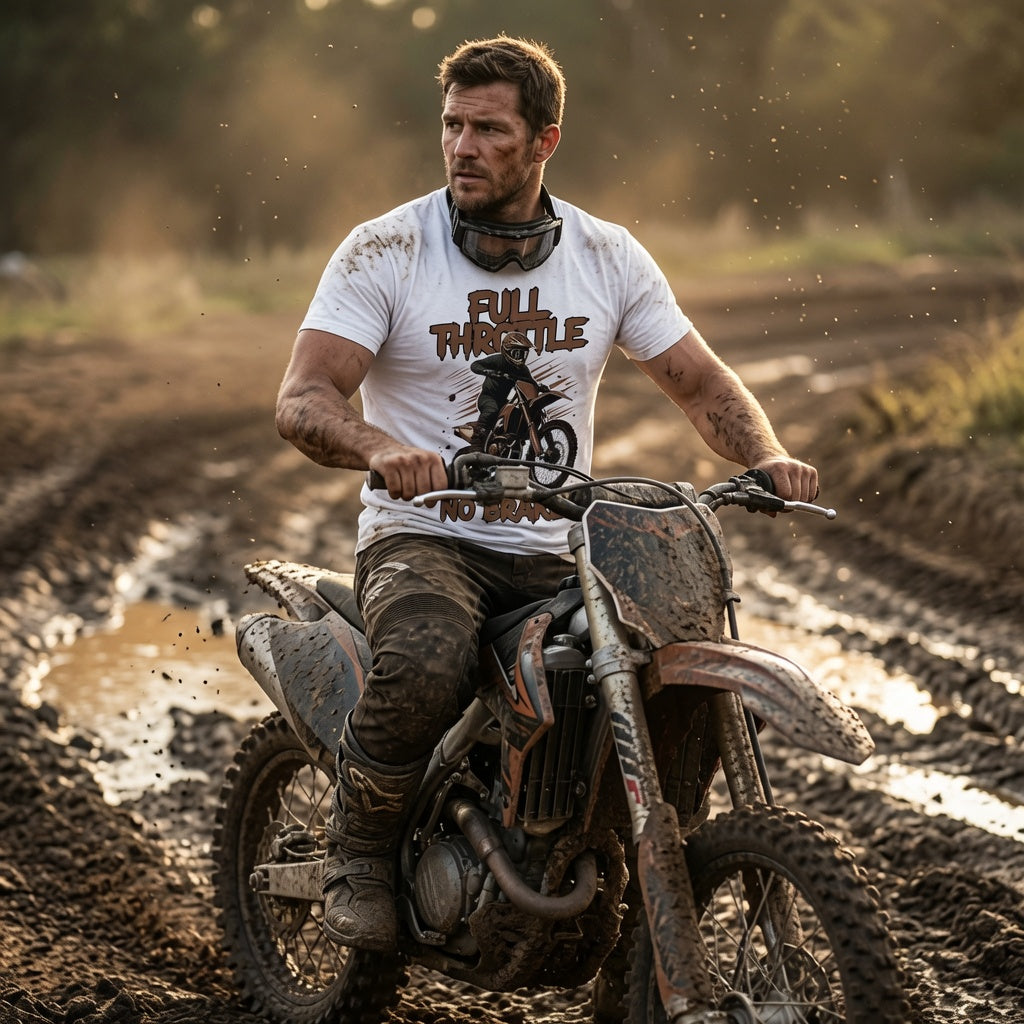 Full Throttle No Brakes Motocross T-Shirt