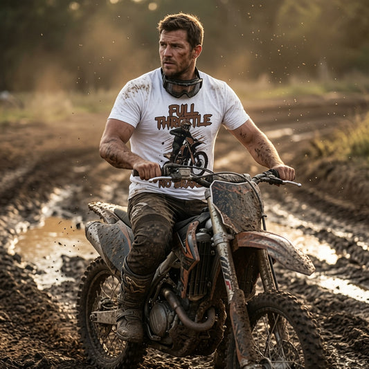Full Throttle No Brakes Motocross T-Shirt