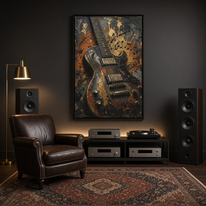 Paint and Strings | Vintage Electric Guitar Canvas