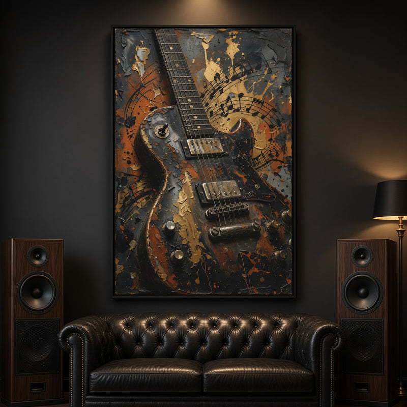 Paint and Strings | Vintage Electric Guitar Canvas