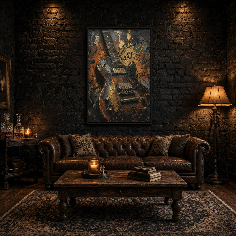 Paint and Strings | Vintage Electric Guitar Canvas