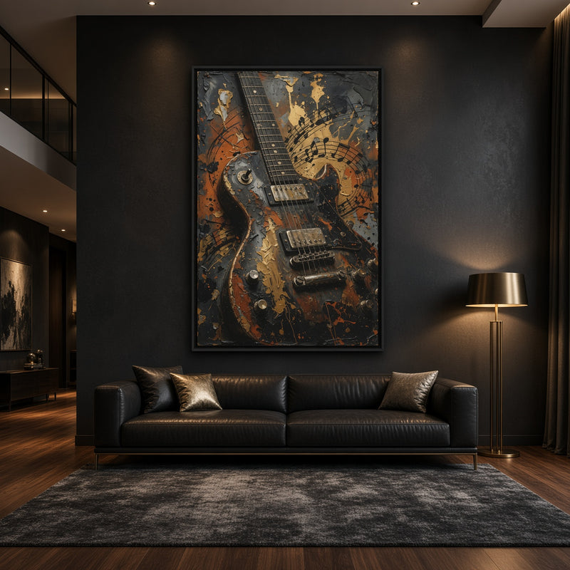 Paint and Strings | Vintage Electric Guitar Canvas