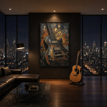 Paint and Strings | Vintage Electric Guitar Canvas