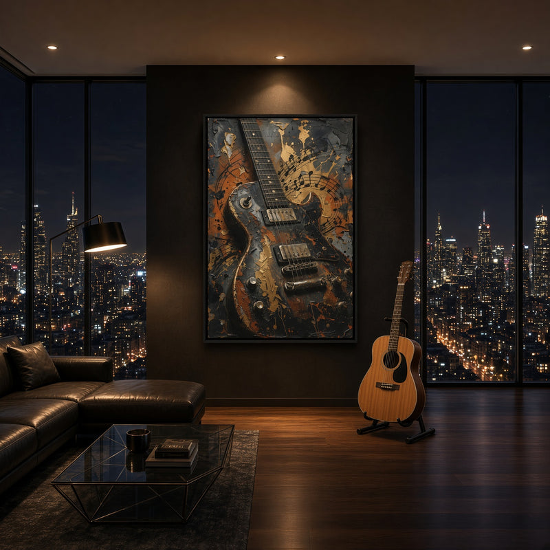 Paint and Strings | Vintage Electric Guitar Canvas