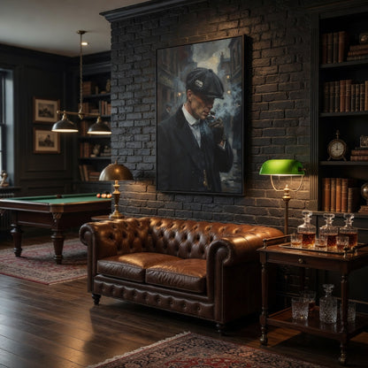 Gentleman Smoking  P.B | Framed Matte Canvas