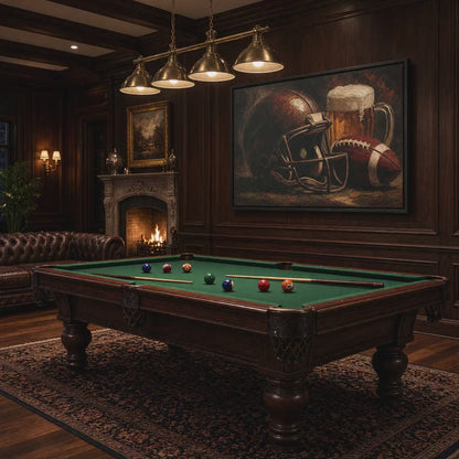 Game Day Pour - Football Helmet & Beer Canvas