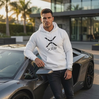 XRP Black Logo Hoodie | Crypto Sweatshirt