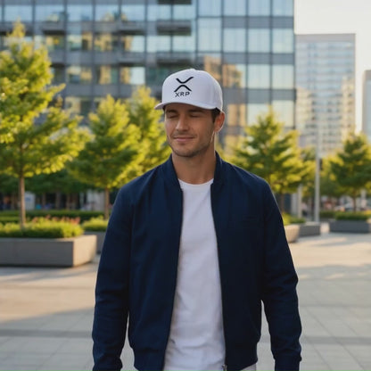 XRP Black Logo, Flat Bill Snapback | Cryptocurrency Ripple Hat