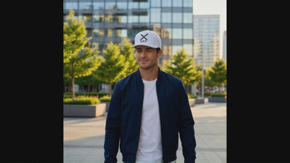 XRP Black Logo, Flat Bill Snapback | Cryptocurrency Ripple Hat