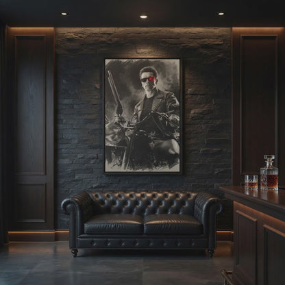 Terminator Inspired - Matte Canvas Framed | Matte Wall Art