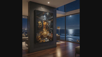 Crypto Vault Framed Canvas Print