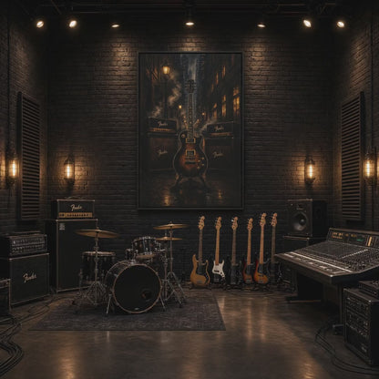 The Alley | Guitar and Amps Canvas