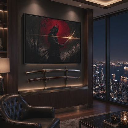 Crimson Samurai – Epic Warrior Canvas | Framed Canvas